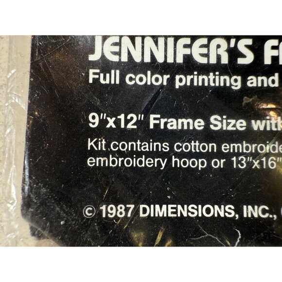NIP Sealed Jennifer's Friend by DIMENSIONS No Count Cross Stitch Kit TeddyBear - Picture 3 of 6